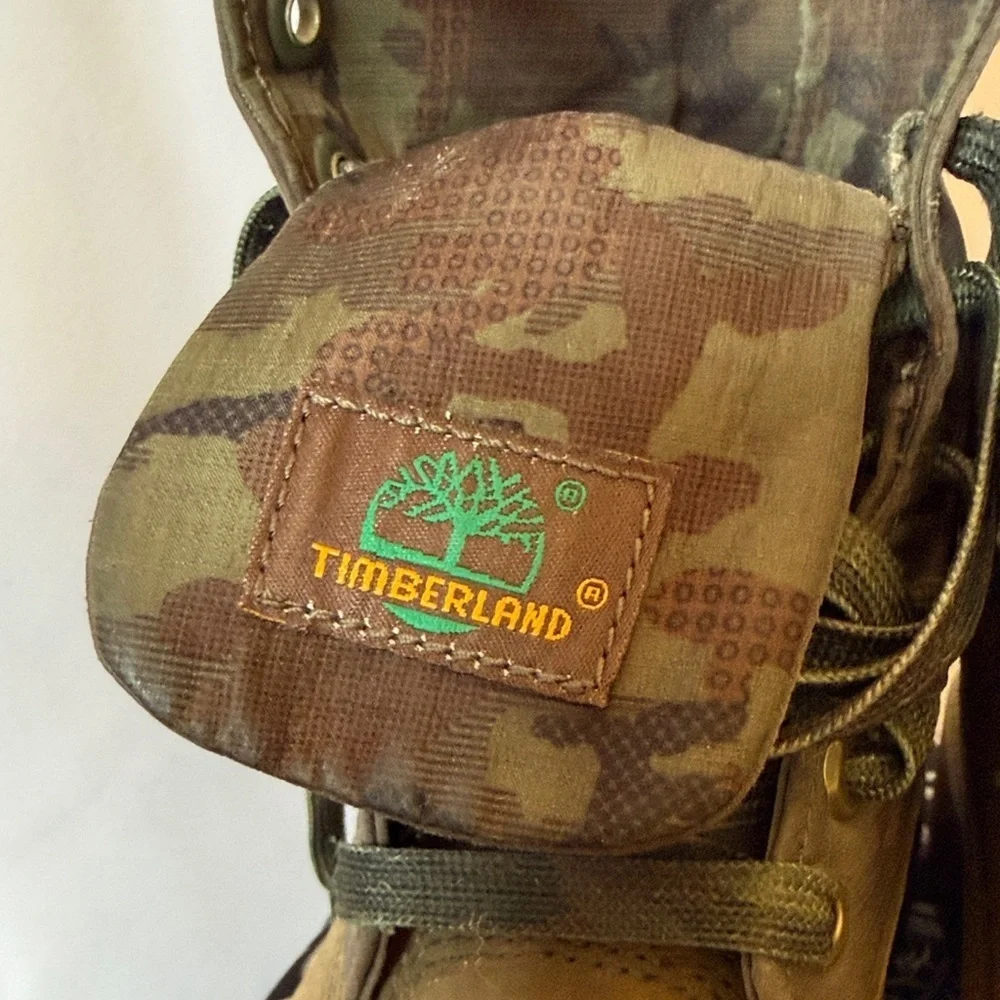 Timberland Camouflage Boots with Green Accents